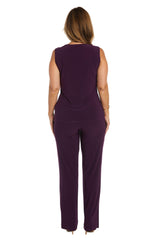 R&M Richards 9017 Formal Black Pant Suit