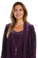 R&M Richards 9017 Formal Black Pant Suit