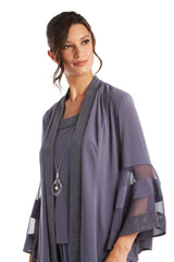 R&M Richards 7241 Formal Duster Jacket Pant Set