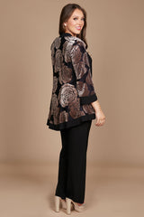 R&M Richards 9017W Formal Plus Size Black Pant Suit