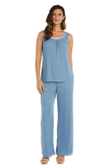 R&M Richards 2593 Long Formal Chiffon Pant Suit