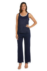 R&M Richards 2593 Long Formal Chiffon Pant Suit