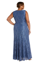 R&M Richards 2552W Long Plus Size Beaded Jacket Dress
