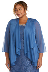 R&M Richards 2552W Long Plus Size Beaded Jacket Dress