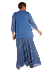R&M Richards 2552W Long Plus Size Beaded Jacket Dress