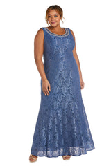 R&M Richards 2552W Long Plus Size Beaded Jacket Dress