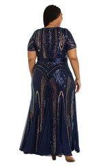 R&M Richards 7965W Long Plus Size Formal Dress
