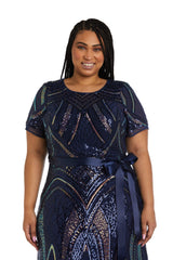 R&M Richards 7965W Long Plus Size Formal Dress
