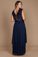 R&M Richards 9406W Long Plus Size Formal Dress