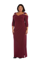 R&M Richards 8950W Plus Size Long Formal Dress