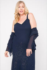 R&M Richards RM158260 Formal Long Mother of the Bride Dress
