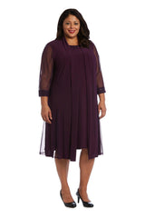 R&M Richards 3221W Plus Size Short Jacket Dress