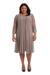 R&M Richards 3221W Plus Size Short Jacket Dress
