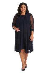 R&M Richards 3221W Plus Size Short Jacket Dress