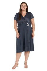 R&M Richards 9109W Short Formal Plus Size Dress