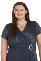 R&M Richards 9109W Short Formal Plus Size Dress