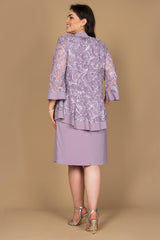 R&M Richards 7077W Short Plus Size Jacket Dress
