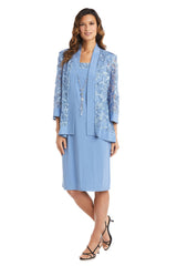 R&M Richards 7077W Short Plus Size Jacket Dress