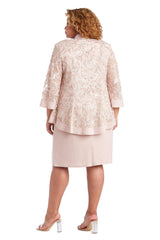 R&M Richards 7077W Short Plus Size Jacket Dress