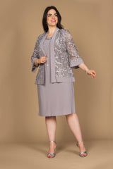 R&M Richards 7077W Short Plus Size Jacket Dress