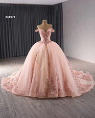 Red Beaded Lace Tiered Wedding Gowns Removable Overskirt Off the Shoulder Quince Dress 241071