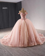 Red Beaded Lace Tiered Wedding Gowns Removable Overskirt Off the Shoulder Quince Dress 241071