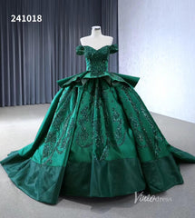 Red Beaded Lace Wedding Dresses Off the Shoulder Tiered Quinceanera Dress 241018