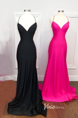 Red Satin Prom Dresses Mermaid Spaghetti Strap Formal Gown FD3287