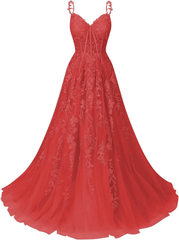 A Line 2024 Lace Violet purple Prom Dresses Lilac Long Formal Dress