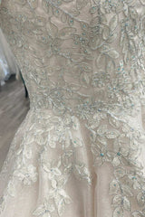 Bellarose | Lace White Appliques A-Line Short Wedding Dress