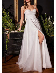 A-Line Prom Dresses Glittering Dress Formal Evening Party Sweep / Brush Train Sleeveless Cowl Neck Tulle with Glitter Slit