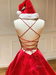 Royal Blue Satin Prom Dresses with Spaghetti Strap & Sweetheart Neckline - FD5281
