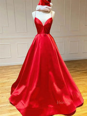 Royal Blue Satin Prom Dresses with Spaghetti Strap & Sweetheart Neckline - FD5281