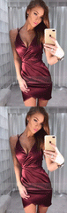 V Neck Homecoming Dresses,Sexy Homecoming Dresses