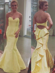 Satin Sweetheart  Layers Dresses Sweep/Brush Train Sleeveless Prom Dress