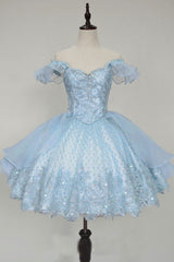 Pink Lace Homecoming Gown with Beading,Princess Off the Shoulder Hoco Dress