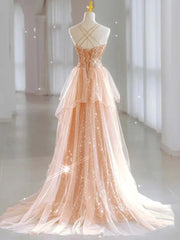 Sparkly Sequin Prom Dresses Long Wedding Guest Dress