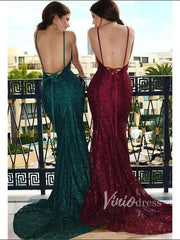 Sexy Burgundy Lace Mermaid Prom Dresses V neck Pageant Dress FD1319