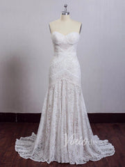 Sheath Lace Boho Wedding Dresses with Removable Sleeves VW1092