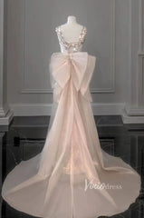 Shimmery Mermaid Prom Dresses with Removable Bow FD1185