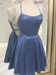 Robes de bal à dos back sans dos bleu bleu, ouvrir le dos bleu gris
