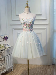 Robes de bal à tulle floral, robes de retour en tulle floral en tulle floral