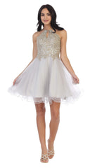 Short Homecoming Halter Prom Dress