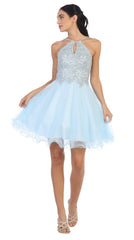 Short Homecoming Halter Prom Dress