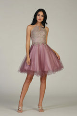 Short Homecoming Halter Prom Dress