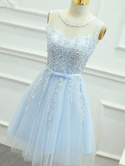 Robes de bal à lacets bleu clair, bleu clair