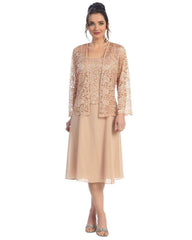 Short Mother Of The Bride Dress With Jacket Sale