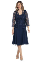 Short Mother Of The Bride Dress With Jacket Sale