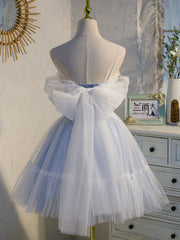 À court d'épaule robes de bal bleu clair, robes de retour formel bleu clair