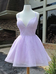 Robes de bal violet brillantes en V, cours brillantes, couvre-cou de graduation violet à la maison